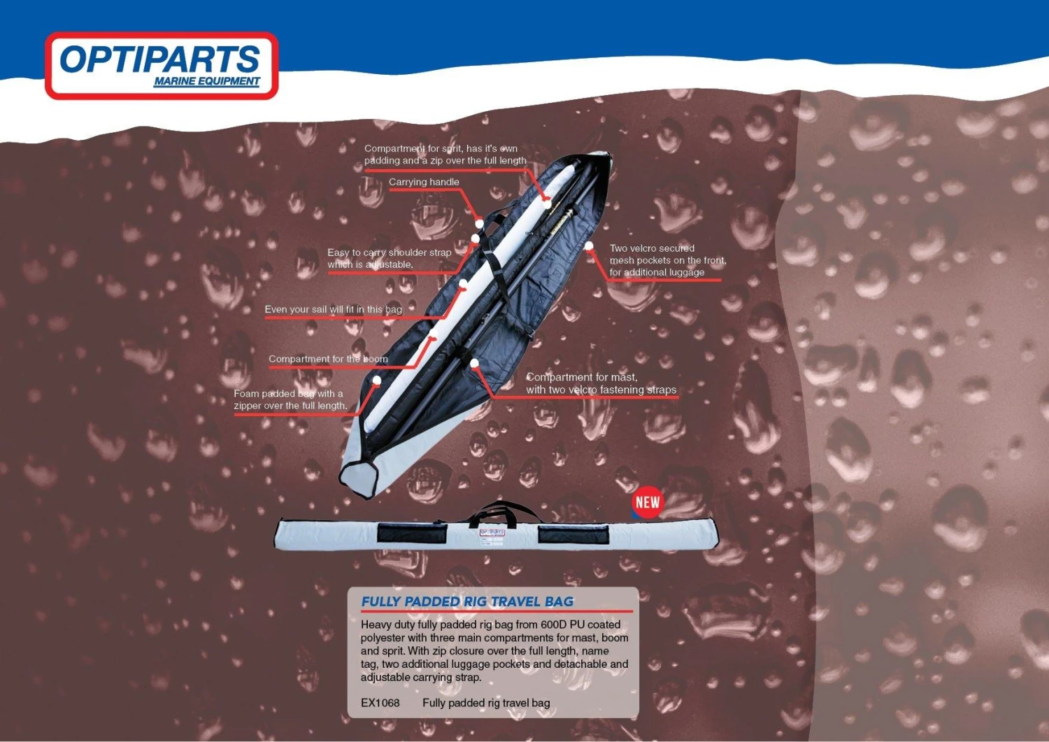 Optiparts Optimist Fully Padded Rig Travel Bag EX1068 5 Optiparts Optimist Fully Padded Rig Travel Bag EX1068