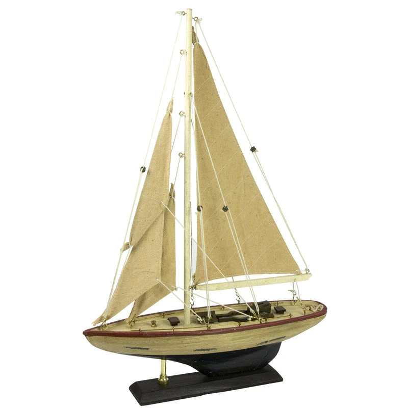 Nauticalia Yacht With Distressed Hull 30cm Nautical Gifts 3 Nauticalia Yacht With Distressed Hull 30cm Nautical Gifts