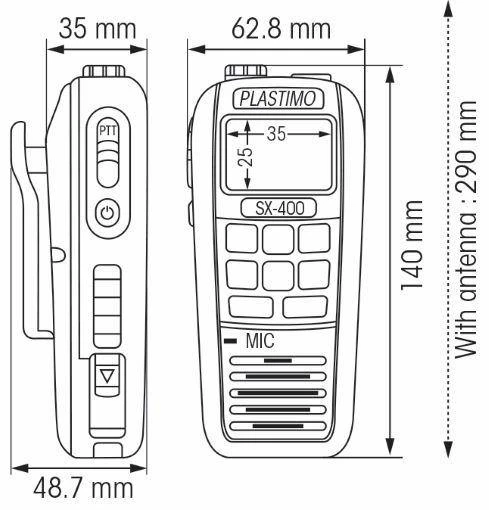 Plastimo Handheld VHF SX-400 Boat Hardware 6 Plastimo Handheld VHF SX-400 Boat Hardware