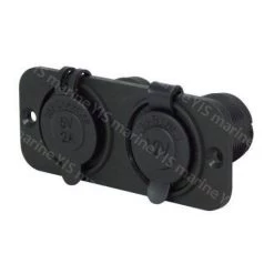 Marathon YIS Marine Dual Port Flush Mount Socket - USB Charger & 12v Power Boat Hardware