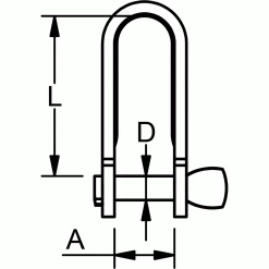 Dinghy Hardware Proboat SS Key Pin Strip Shackle
