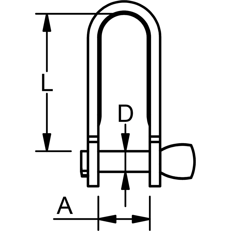 Dinghy Hardware Proboat SS Key Pin Strip Shackle 4 Dinghy Hardware Proboat SS Key Pin Strip Shackle