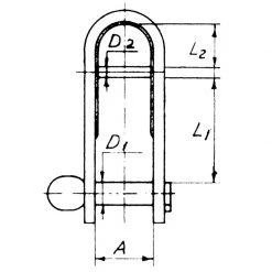 Proboat Stainless Steel Key Pin Shackle - Removeable Bar Yacht Equipment