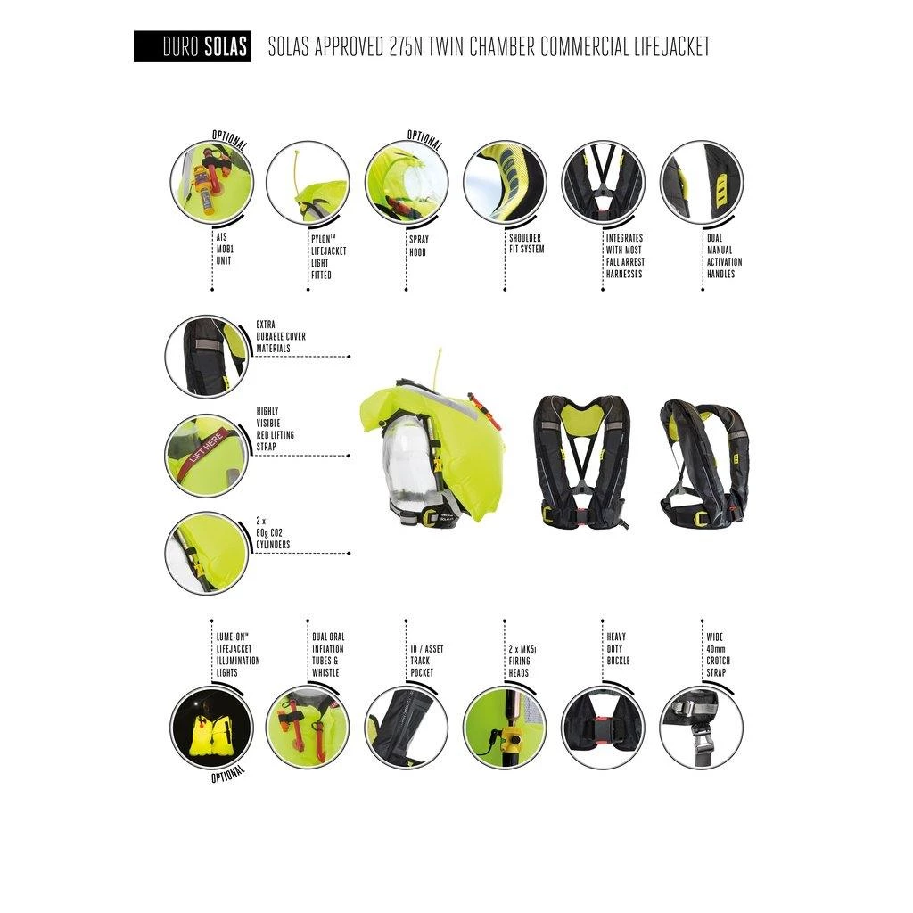 Marathon Spinlock Deckvest DURO 275N SOLAS Approved Twin-chamber Lifejacket 8 Marathon Spinlock Deckvest DURO 275N SOLAS Approved Twin-chamber Lifejacket