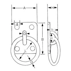 Yacht Equipment Proboat Stainless Steel Square Ring Plate