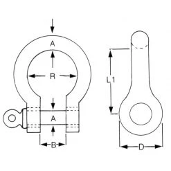 Proboat Stainless Steel Bow Shackles Yacht Equipment