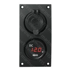 Marathon Boat Hardware YIS Marine SP3320 2 Gang Mini Socket Panel