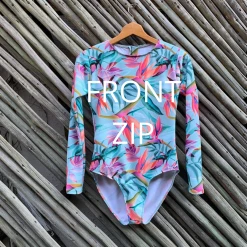 Surf Sense Long Sleeve Surf Swim Suit - Front Zip
