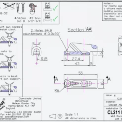 Harken Clamcleat CL211 MK2 With Becket Cleats & Clutches