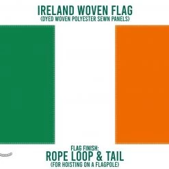 Prospect Flags Irish Tricolour Flag WOVEN - Various Sizes Flags