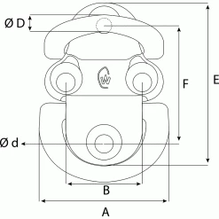 Proboat Wichard Forged Stainless Steel Double Folding Pad Eye
