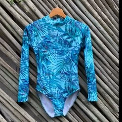 Surf Sense Long Sleeve Collared Surf Swim Suit Swimming