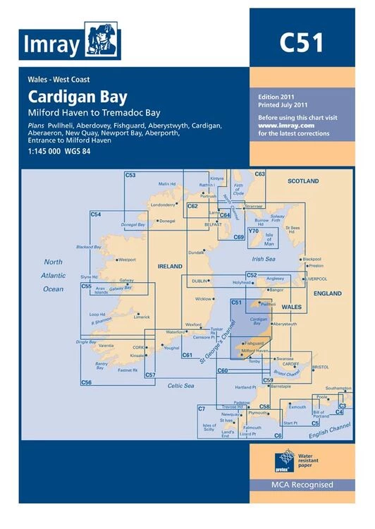 One Ocean Charts & Navigation Imray C51 Cardigan Bay Milford Haven To Tremadoc Bay 3 One Ocean Charts & Navigation Imray C51 Cardigan Bay Milford Haven To Tremadoc Bay