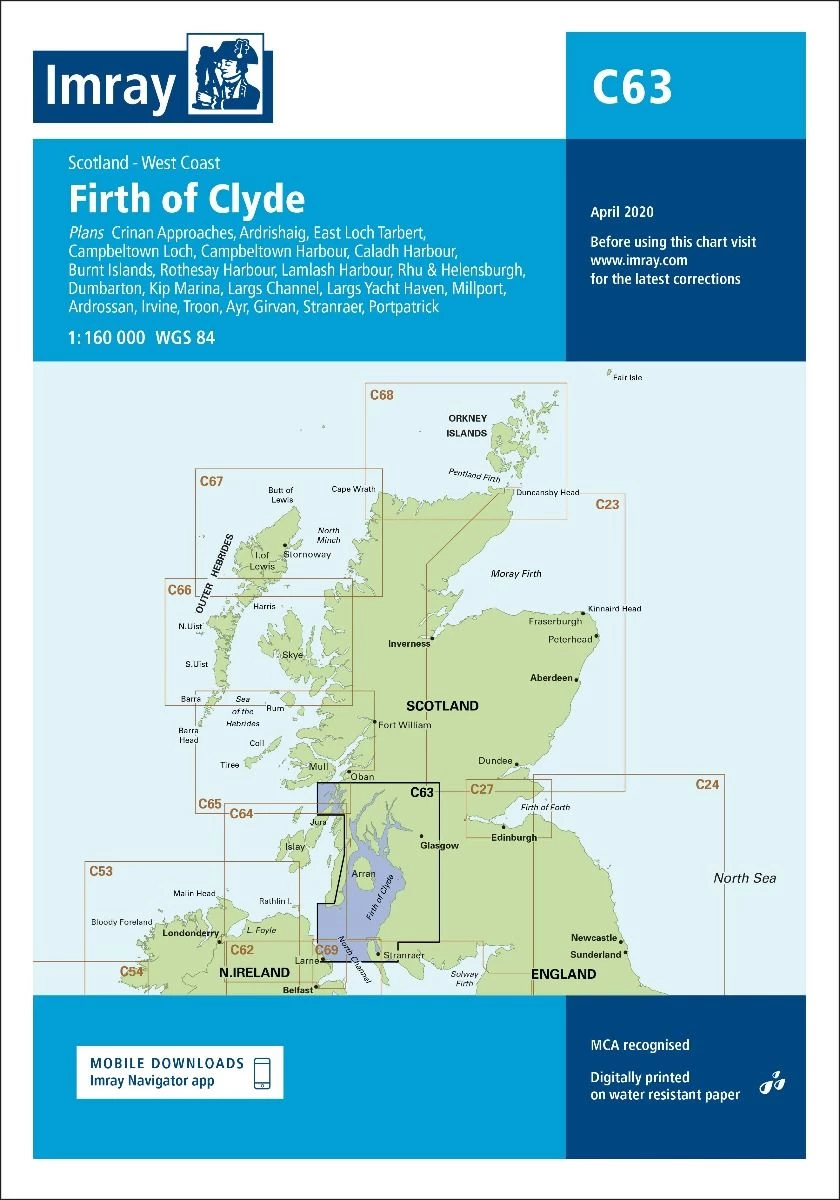 One Ocean Imray C63 Firth Of Clyde Charts & Navigation 3 One Ocean Imray C63 Firth Of Clyde Charts & Navigation