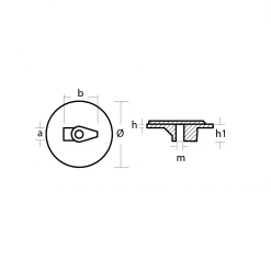 Technoseal Anode 01153 Yamaha / Mariner Plate