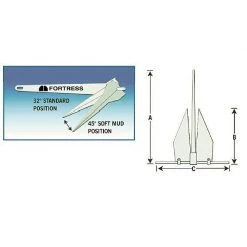 Marathon Fortress Aluminium Anchor Asst Sizes Boat Hardware