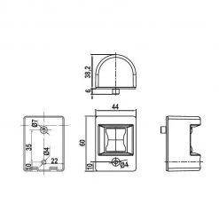 Marine Distributors.ie Yacht Equipment FOS LED 12 - Stern Navigation Light Side Mount 135°