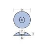 Technoseal Zinc Rudder / Hull Disc Anode 50mm