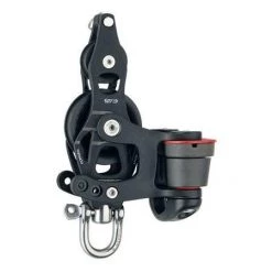 Harken 45mm Aluminum Element Fiddle Block — Swivel, Becket, Cam Cleat 6234 Yacht Equipment