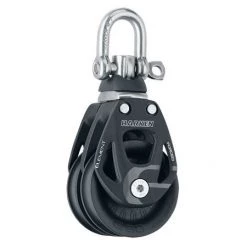 Harken 60mm Aluminum Element Double Block — Swivel 6269 Yacht Equipment