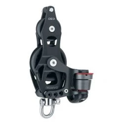Yacht Equipment Harken 60mm Aluminum Element Fiddle Block — Swivel, Becket, Cam Cleat 6264