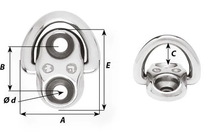 Proboat Yacht Equipment Wichard Forged Stainless Steel Universal Folding Pad Eye 4 Proboat Yacht Equipment Wichard Forged Stainless Steel Universal Folding Pad Eye