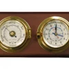 Meridian Zero Brass Channel Tide Clock & Barometer