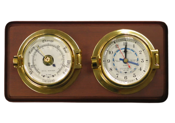 Meridian Zero Brass Channel Tide Clock & Barometer 3 Meridian Zero Brass Channel Tide Clock & Barometer