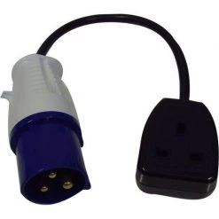 Marathon Yacht Equipment Waveline Hookup Adapter Socket 16A 250VAC To Ind Plug 13A 3-Pin
